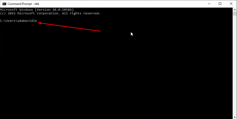 command prompt idle