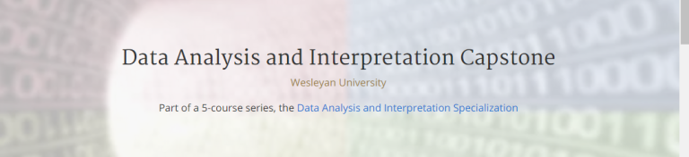 Coursera Capstone Project – Data Analysis and Interpretation