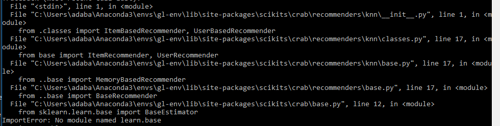 no module named learn.base crab
