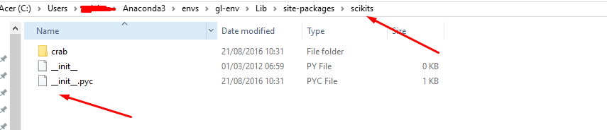 windows scikits crab installed package