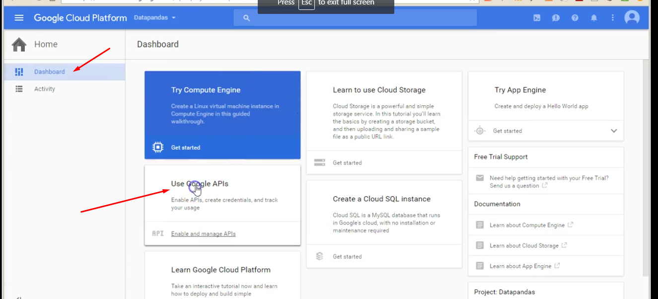 click-dashboard-and-click-on-use-googleapi