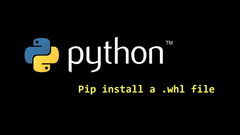 How to Install Whl Packages and Modules in Python